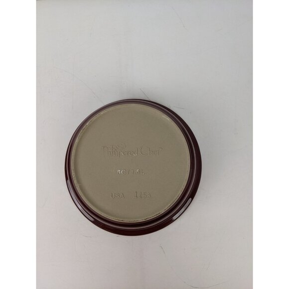 Pampered Chef Stoneware 6 cup 1.5 L Round Cranberry Covered Casserole Baker 1153 - Picture 7 of 13